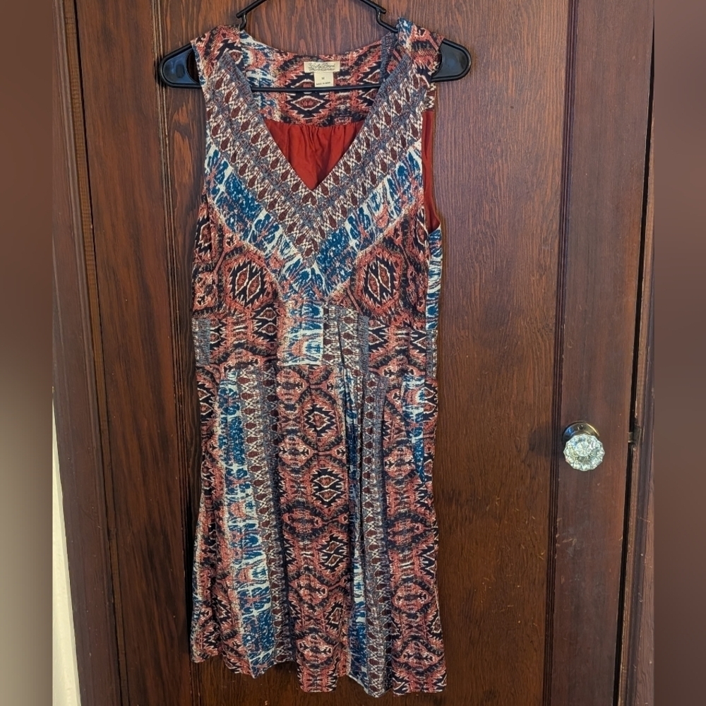 Lucky Brand Aztec Bohemian Dress Size Medium